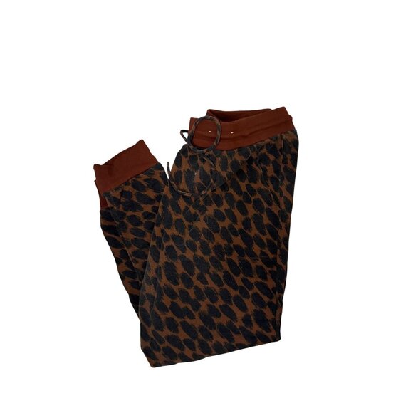 Stars Above women's leopard style sweat pants size large - Picture 1 of 4